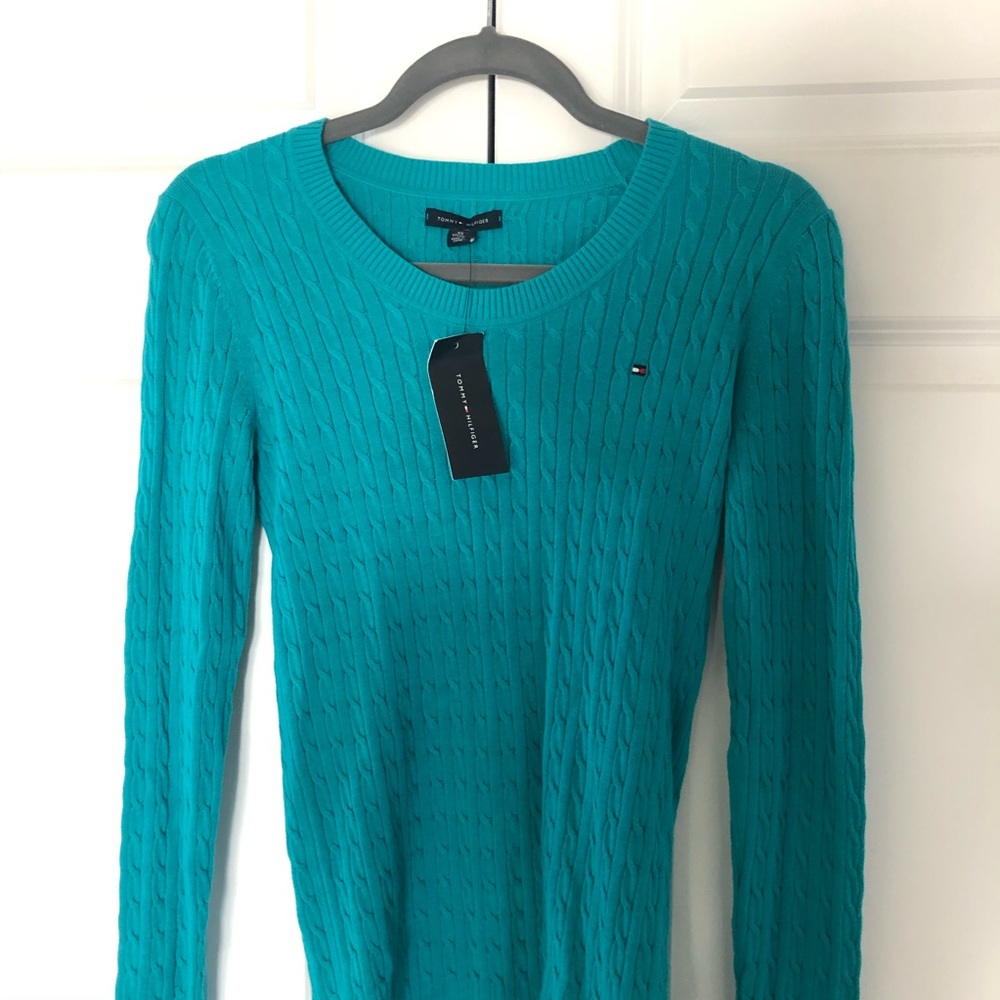 Tommy Hilfiger teal sweater